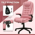 thumbnail image 5 of Homiyad High Back Vibration Massage Office Chair with 6 Vibration Points, Heated Reclining PU Leather Computer Chair with Armrest and Remote, Pink, 5 of 9
