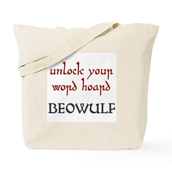 CafePress - Beowulf Unlock Your Word Hoard Tote Bag - Unisex Canvas Tote Bag, Beige, 1-Piece