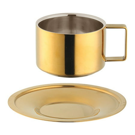 

Hloma 200ml Coffee Mugs Polished Rust-proof Stainless Steel Stylish Tea Milk Beer Cup with Handle for Kitchen