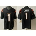 thumbnail image 1 of Football Jersey Tigers Bengals Retro Three Generations 9# Burrow 85#1#Chase Copy Player Name Jersey, 1 of 2