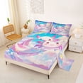 thumbnail image 2 of Erosebridal Kawaii Axolotl Bed Sheets,Watercolor Ocean Animal King Sheets For Girls Boys 4pcs, 2 of 6