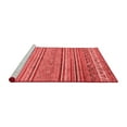 thumbnail image 2 of Ahgly Company Machine Washable Indoor Round Abstract Red Modern Area Rugs, 4' Round, 2 of 4