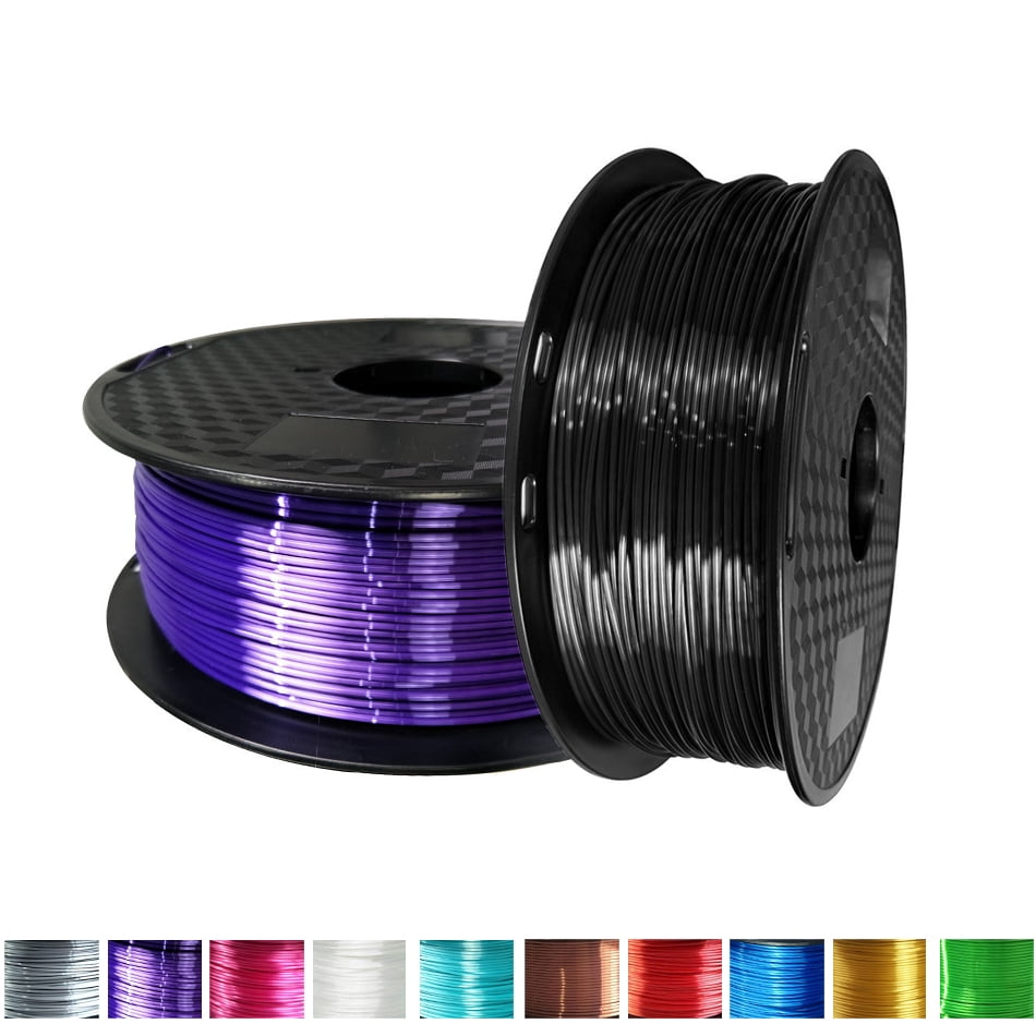 3D Printer Filament Silk PLA 1.75m 1KG with Spool Copper Black Blue White Printing Material 3d Filaments