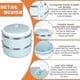 thumbnail image 5 of Thermos For Hot Food, Lunch Box, Thermal Lunch Box Stackable Hot Food Insulated Box 304 Stainless Steel Round Lunch Box Sealed Food Containers(double, 5 of 5