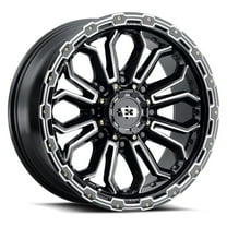 17x9 Vision 405 Korupt Gloss Black Milled Spoke Wheel 8x6.5 (-12mm)