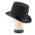 thumbnail image 3 of NAZISHW Black Felt Top Hat for Men Vintage Magician Hats formal Costume Accessory Adult Top Hat Bowler Top Hat Fancy Dress Costume (Black,One Size), 3 of 5