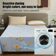 thumbnail image 3 of RKSTN Drap de Lit en Polyester Floral Frais Drap de Lit Simple Drap de Lit Doux pour la Peau Drap de Lit Double, 3 of 5