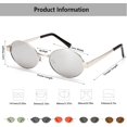 thumbnail image 4 of Lunettes de Soleil Ovales SHIQI-Retro pour Femmes Hommes Petite Protection UV400 Style Tendance, 4 of 4