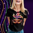 thumbnail image 2 of TSADFHJI Hauts de Noël pour Femmes 2X Printemps Été Imprimé Manches Courtes Col Rond T-Shirt Haut S Jaune, 2 of 5