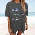 thumbnail image 2 of Womens Athletic Tops Women's T-Shirts Women's Oversized Top Loose Short Sleeve T Shirt for Everyday Comfort and Effortless Style Gray S, 2 of 4