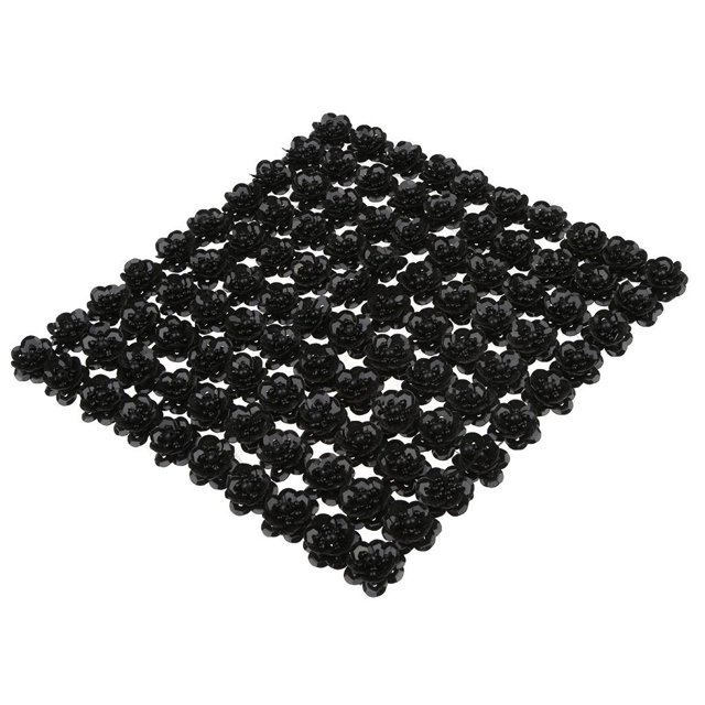 100 unids / set abalorios de lentejuelas ahuecados apliques de adornos de flores para manualidades de costura DIY 20mm Negro Macarena Flor de lentejuelas