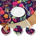 thumbnail image 4 of Pioneer Flower Floral Print Pattern Round Fitted Tablecloth with Elastic Edge,Dining Table Cover Waterproof,Outdoor Round Tablecloth for Camping,Dining,Indoor and Outdoor, 4 of 7