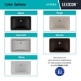 thumbnail image 6 of 21" Rectangle Quartz Vanity Bathroom Sink, Galaxy Black Drop-In Sink, Undermount Bathroom Sink, Granite Vanity Basin by Lexicon Platinum LP-214-K, 6 of 7