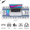 thumbnail image 5 of Long Mouse Pads for Desk,Blue Chicken Stripe Pattern Desk Mats on Top Of Desks, Desk Mouse Pad Extra Large with 3mm Non-Slip Base and Stitched Edge for Gaming,Office,Work,Home 35.4x15.7in, 5 of 5
