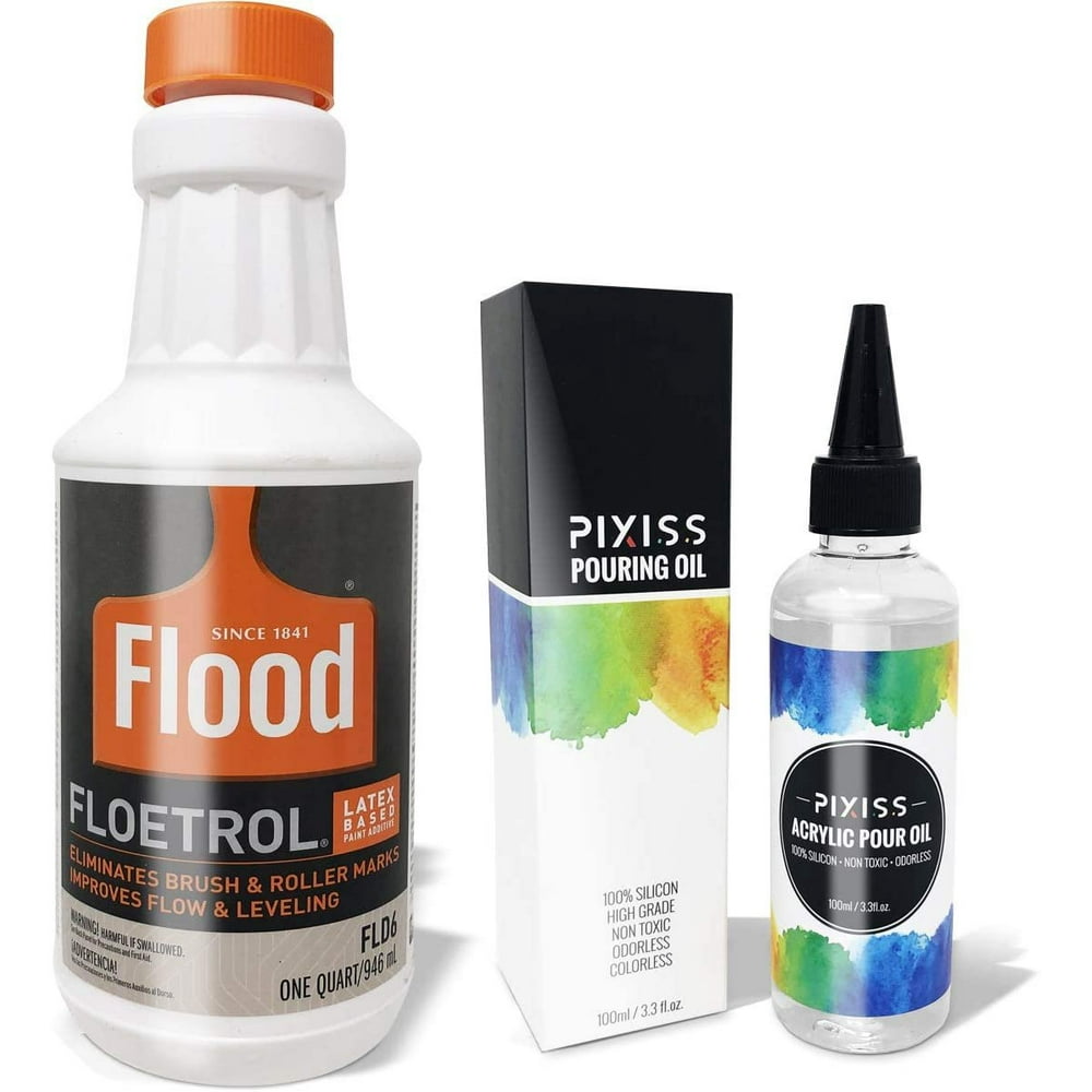 Floetrol Pouring Medium for Acrylic Paint | Flood Flotrol Additive | Pixiss Acrylic Pouring Oil ...