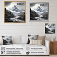 thumbnail image 4 of Designart "Swiss Mountains Landscape Veiled in Fog III" Food & Beverage Framed Wall Art Decor - Traditional White Fruits Entryway Framed Wall Art Print, 4 of 6