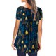 thumbnail image 5 of Puntoco - Camiseta de manga corta para mujer con cuello en V y estampado floral Puntoco Puntoco-547, 5 of 7