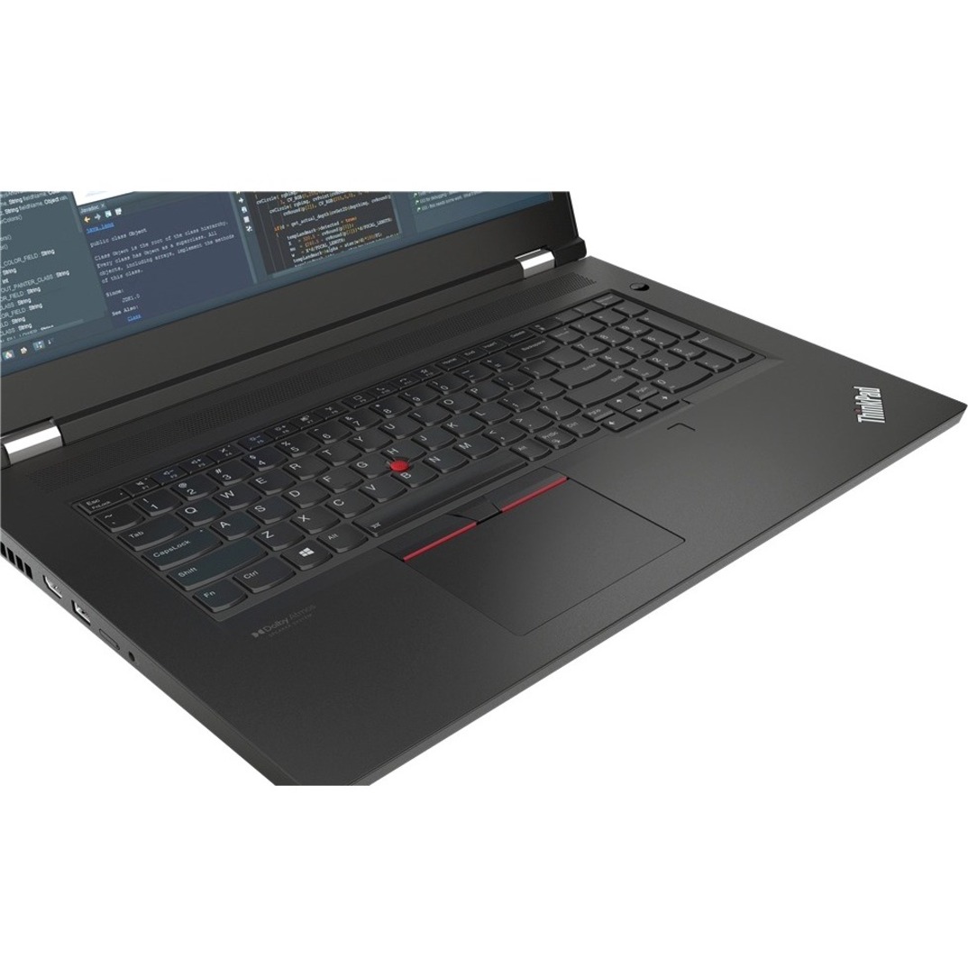 Lenovo ThinkPad P17 G2, 17.3\" 4K UHD, Intel Core i7-11850H, NVIDIA RTX A2000, 8GB RAM, 512GB SSD, Black, Windows 10 Pro, 20YU001KUS