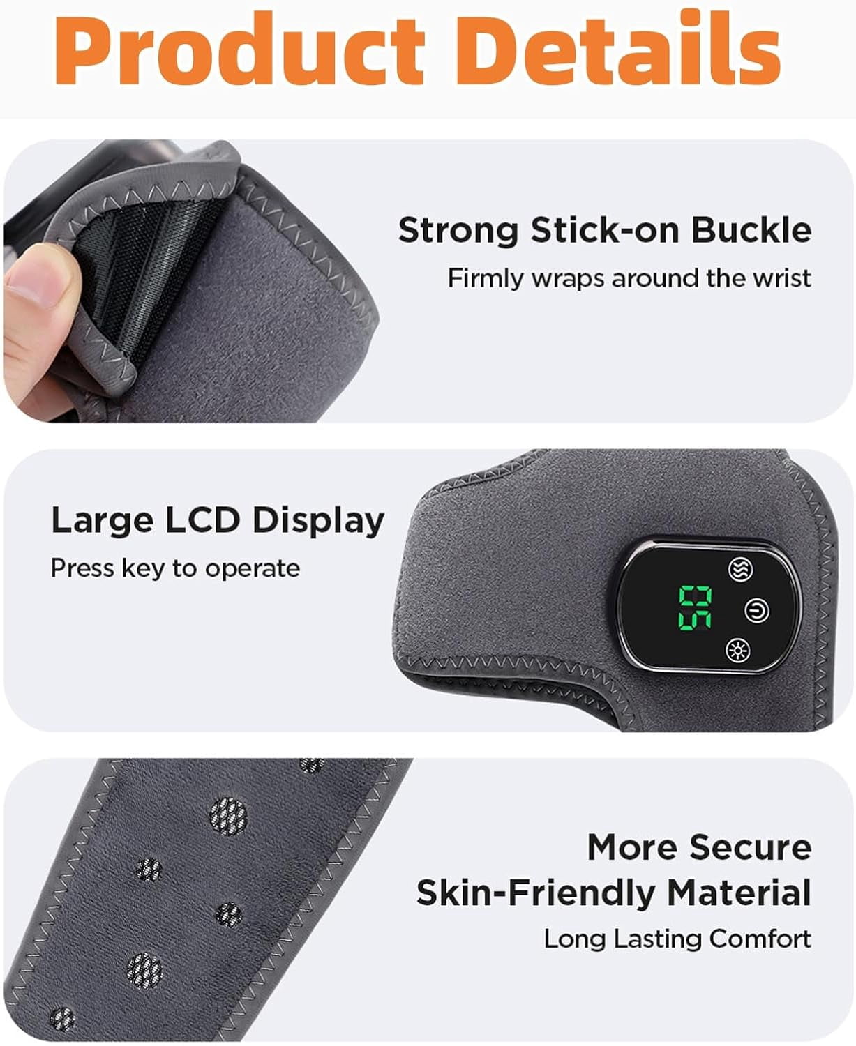 3-in-1 Foot Relief Massager, Foot Renew Triple Method, 5 Heat Levels,& 3 Vibration Modes Settings for Circulation & Pain Relief, Neuropathy, Tendinitis - Portable Cordless Design