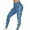 Blue, variant on Women's Yoga Pants Workout Running Leggings High Waist Solid Color Leggings Tights Dark Gray S