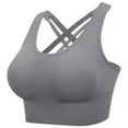 thumbnail image 4 of Gray Bras for Women High Impact Sports Bra for Women Back Cups Hook and Closure High Support Running Bra Sports Bra, 4 of 4