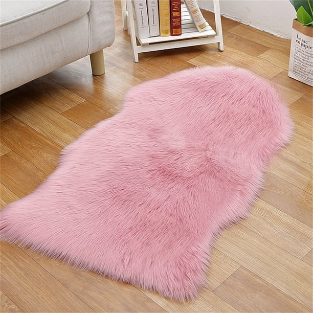 Alfombra de felpa de lana de imitación para sala de estar, dormitorio, sofá, asiento de oficina, ventana de Bahía, 60x90cm Wmkox8yii HFSH919
