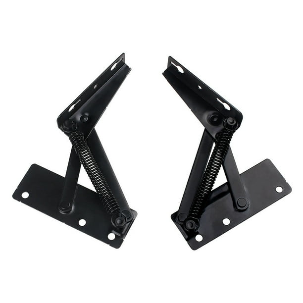 2 bisagras de elevación, bisagra de resorte dividida negra, bisagra triangular de hierro, suministro de hardware para sofá cama plegable