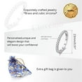 thumbnail image 3 of Uloveido White Gold Plated 2mm Cubic Zirconia Eternity Bands for Women Birthstone Ring for Mom Women (White, Size 6), 3 of 7