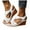 White, variant on Womens Platform Wedge High Heels Dress Sandals Boho Summer Beach Peep Toe Chunky Heeled Dressy Sandals Ladies