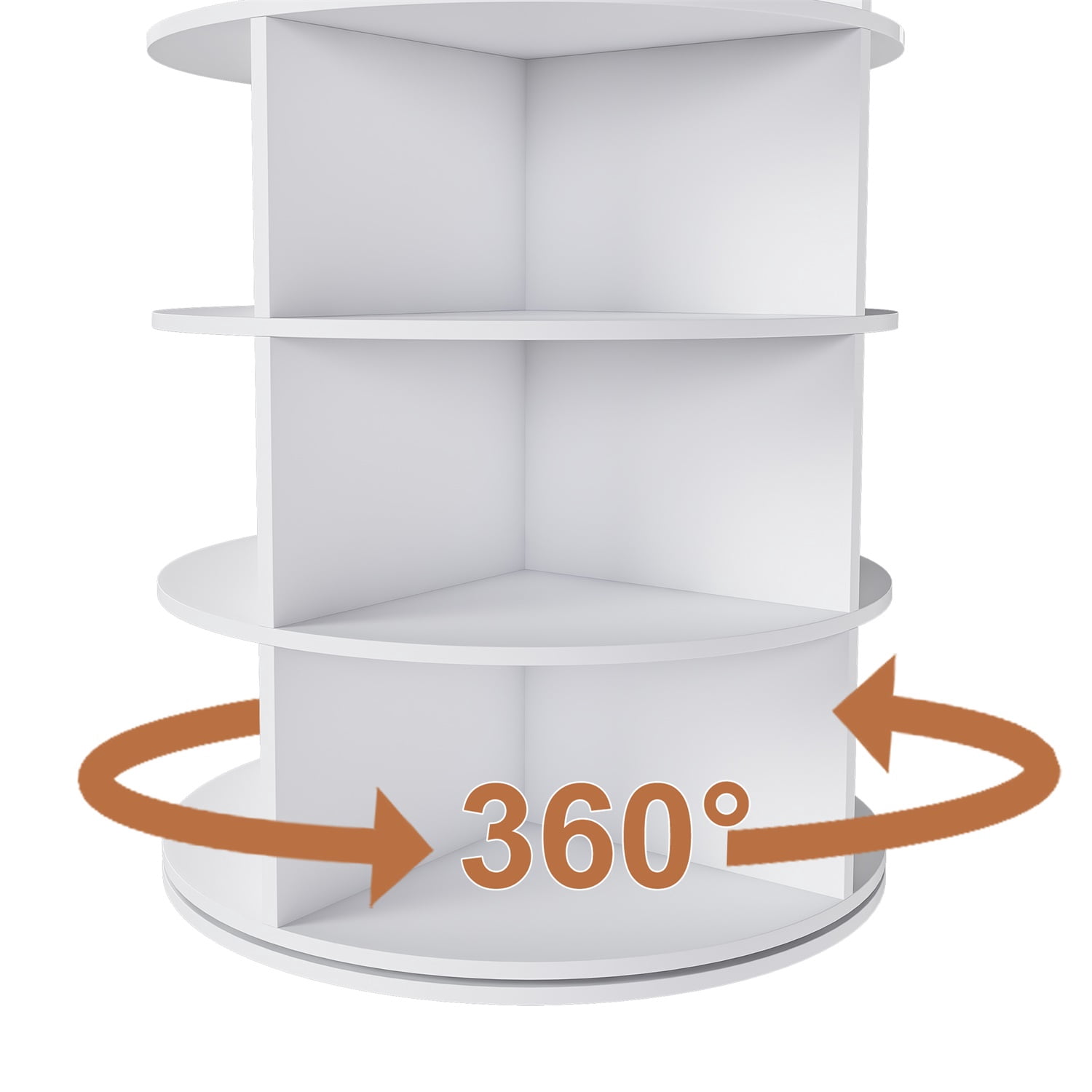 Hommoo 7-Tier Rotating Shoe Rack Tower, 360° Spinning Shoe Organizer, Space-Saving 28-Pair Storage for Closets & Entryways, White