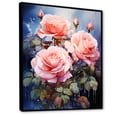 thumbnail image 2 of Designart "Curvaceous Rose Delight II" Roses Floater Framed Canvas Prints, 2 of 5