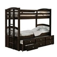 thumbnail image 5 of ACME Micah Wooden Frame Twin over Twin Storage Bunk Bed with Trundle in Espresso, 5 of 5