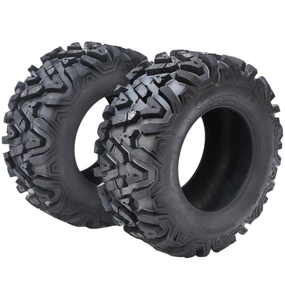 Ladcaser 24x8-12 6PR ATV UTV Tires All Terrain TL KNIGHT Trail Sand Mud Off-Road Tires AT24x8-12 6-Ply PR Tubeless, Set of 2, Black