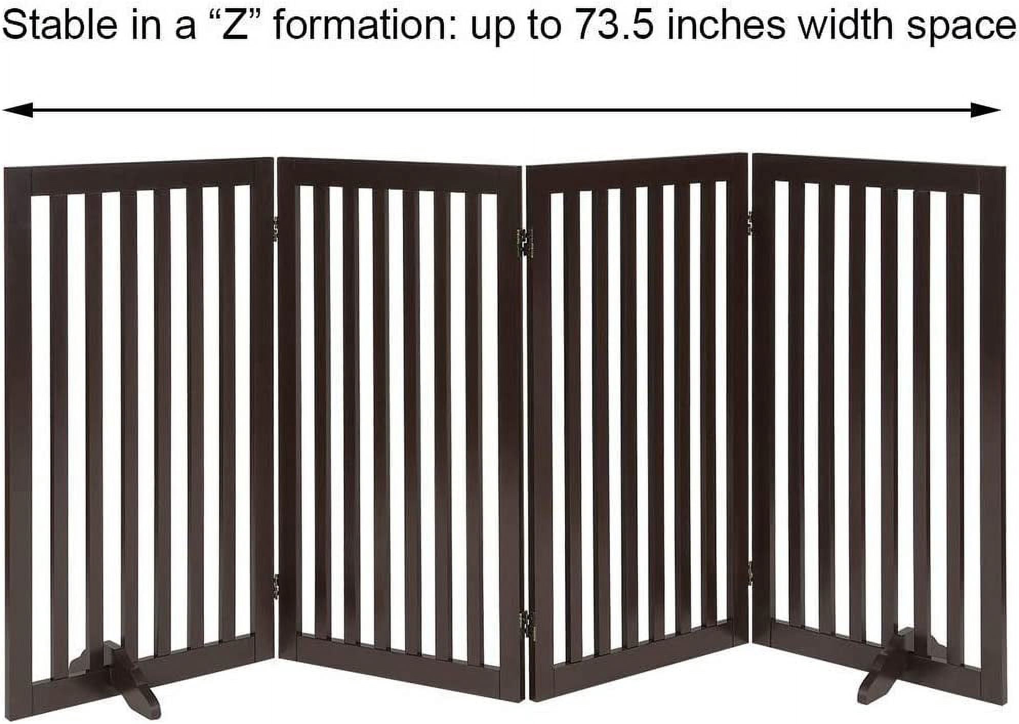 beeNbkks  36 in. High Pet Gate 4 Panels -  Espresso