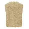 thumbnail image 6 of Drses Womens Faux Fur Vest Cropped Sleeveless Warm Winter Shaggy Open Front Outerwear Vest, 6 of 7