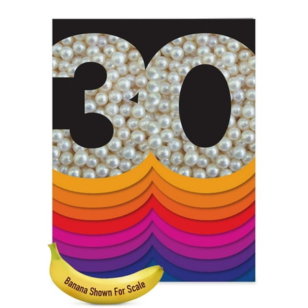 J6110AANG Jumbo  Anniversary Greeting Card: 'Bold Milestones' with Envelope (Extra Large Size: 8.5+ x