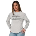 thumbnail image 4 of Not Shopaholic Helping Economy Shop Women's Long Sleeve T Shirt Brisco Brands M, 4 of 5