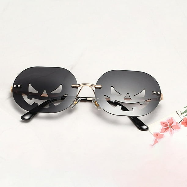 Los anteojos Cool Pumpkin Shape de sol Hollow Small Shades Eyewear de sol Accesorios Oval para ninas Fiesta de disfraces al aire libre Mujeres Magideal Los anteojos Walmart en linea