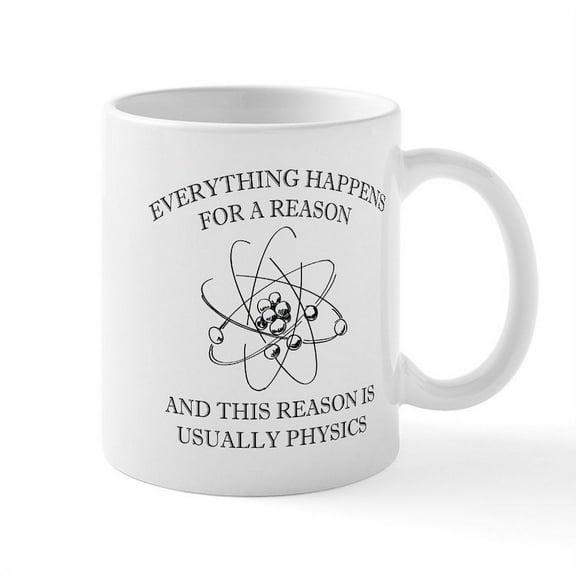 CafePress - Everything Happens For A Reason Mug - 11 oz Ceramic Mug - Novelty Coffee Tea Cup