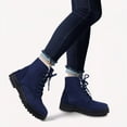 thumbnail image 3 of Winter Snow Boots for Women Warm Fur Lined Ankle Boots Comfortable Suede Lace Up Booties Cute Flat Shoes, 3 of 10