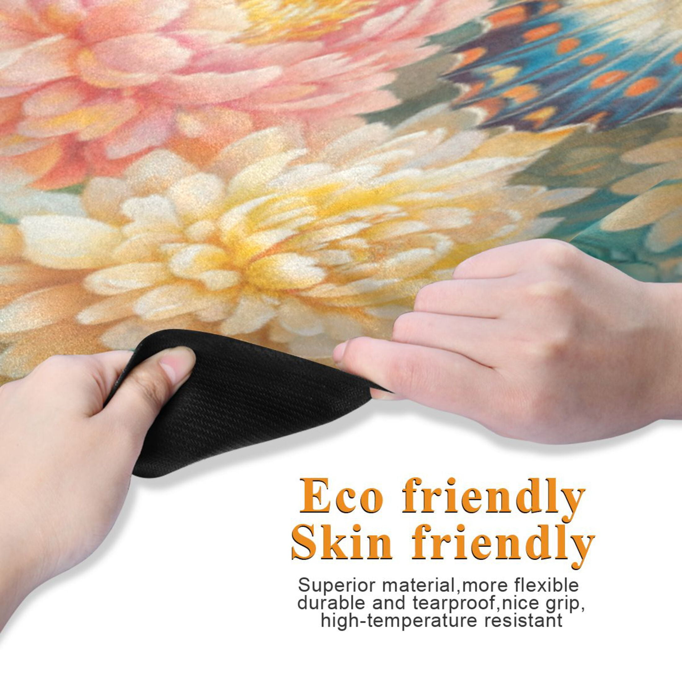 BZSMCE Yoga Mat Women Fitness Mat Blooming Butterfly Pattern