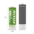 thumbnail image 3 of Batería recargable PEEKAYA 14430 LiFePO4 3,2 V 400 mAh (paquete de 4), 3 of 8