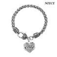 thumbnail image 2 of Corazón Bangle Charm Pulsera Rhinestone Maestro Mamá Ceystal Regalo Familia Cumpleaños Abuela Cadena Hija Pulseras, 2 of 5