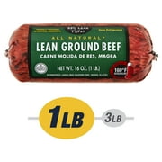 93% Lean / 7% Fat Lean Ground Beef, 1 lb Roll, Fresh, All Natural*