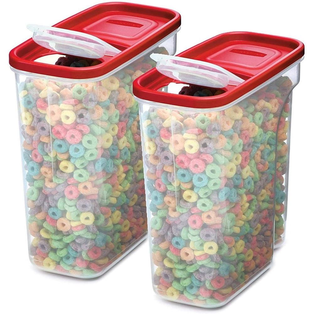 Rubbermaid Modular Food Storage Cereal Containers with Flip Top Lids