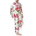 thumbnail image 2 of Fotbe Strawberry1 Pattern Long Sleeve Pajama Set for Men,Sleepwear Set,2-piece Loungewear Set,Soft PJs Comfy Nightwear with Pockets-XX-Large, 2 of 7