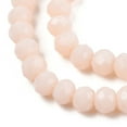 thumbnail image 3 of 10strands Opaque Solid Color Glass Beads Strands Faceted Rondelle Creamy White 2.3~2.7x1.5mm Hole: 0.4mm about 135~140pcs/strand 26~27cm, 3 of 3