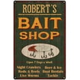 thumbnail image 1 of ROBERT'S Green Bait Shop Man Cave Wall Decor Gift 8x12 Metal 108120027006, 1 of 1