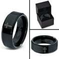 thumbnail image 4 of Tungsten Cross Hearts Band Ring 8mm Men Women Comfort Fit Black Beveled Edge Polished, 4 of 4