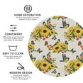 thumbnail image 3 of Honeii Bird Sunflowers print Leather Coaster Set of 4, ideal for safeguarding your furniture from drinks spills and effortless cleanup-Round Shape, 3 of 6